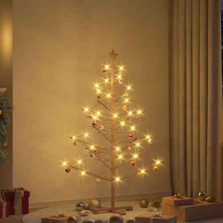 Árbol de Navidad de madera Marrón 150 cm Madera maciza de pino en Decoración Festiva y Estacional | Comprar online en Foru.es