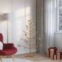 Árbol de Navidad de madera Marrón 150 cm Madera maciza de pino en Decoración Festiva y Estacional | Comprar online en Foru.es