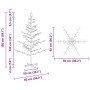 Árbol de Navidad de madera Marrón 150 cm Madera maciza de pino en Decoración Festiva y Estacional | Comprar online en Foru.es