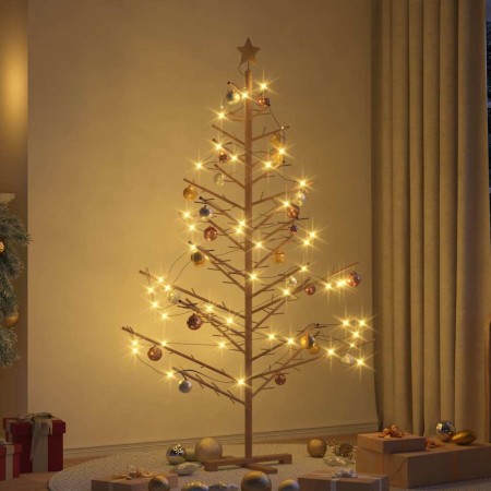 Árbol de Navidad de madera Marrón 180 cm Madera maciza de pino en Decoración Festiva y Estacional | Comprar online en Foru.es