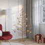 Árbol de Navidad de madera Marrón 180 cm Madera maciza de pino en Decoración Festiva y Estacional | Comprar online en Foru.es