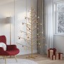 Árbol de Navidad de madera Marrón 210 cm Madera maciza de pino en Decoración Festiva y Estacional | Comprar online en Foru.es