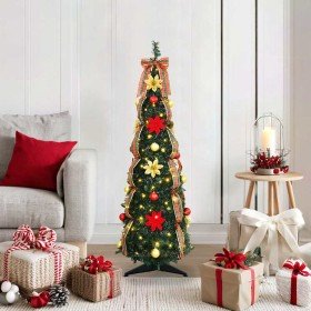 Árbol de Navidad artificial con 50 LED Verde 120 cm PVC en Decoración Festiva y Estacional | Comprar online en Foru.es
