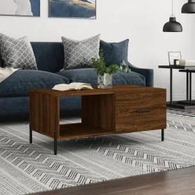 Mesa de centro madera contrachapada roble marrón 90x50x40 cm de vidaXL, Mesas de centro - Ref: Foro24-829227, Precio: 49,99 €...