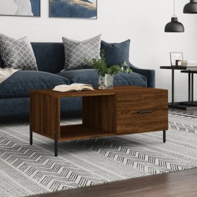 Mesa de centro madera contrachapada roble marrón 90x50x40 cm de vidaXL, Mesas de centro - Ref: Foro24-829227, Precio: 50,42 €...