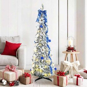 Árbol de Navidad artificial con 100 LED con soporte 150 cm PVC en Decoración Festiva y Estacional | Comprar online en Foru.es