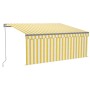 Toldo manual retráctil con persiana LED amarillo blanco 3x2,5m en Toldos | Comprar online en Foru.es