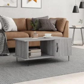 Mesa de centro madera contrachapada gris Sonoma 90x50x40 cm de vidaXL, Mesas de centro - Ref: Foro24-829490, Precio: 61,23 €,...
