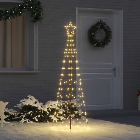 Árbol de Navidad LED con estacas de tierra Dorado 250 cm Hierro en Decoración Festiva y Estacional | Comprar online en Foru.es