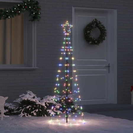 Árbol de Navidad LED con estacas de tierra Multicolor 250 cm en Decoración Festiva y Estacional | Comprar online en Foru.es