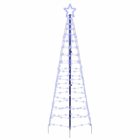 Árbol de Navidad LED con estacas de tierra Azul 250 cm Hierro en Decoración Festiva y Estacional | Comprar online en Foru.es