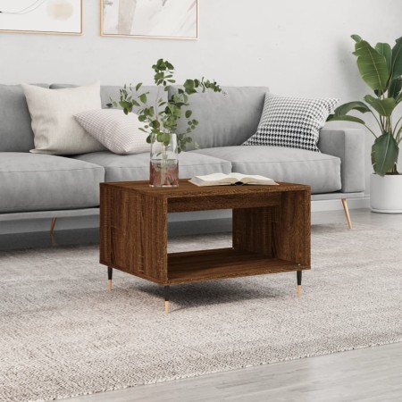 Mesa de centro madera de ingeniería marrón roble 60x50x40 cm de vidaXL, Mesas de centro - Ref: Foro24-829251, Precio: 43,10 €...