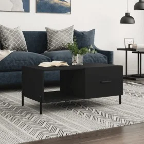 Mesa de centro madera contrachapada negro 90x50x40 cm de vidaXL, Mesas de centro - Ref: Foro24-829221, Precio: 49,03 €, Descu...