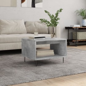 Mesa de centro madera de ingeniería gris hormigón 60x50x40 cm de vidaXL, Mesas de centro - Ref: Foro24-829256, Precio: 42,06 ...