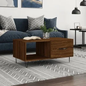 Brown oak plywood coffee table 90x50x40 cm by vidaXL, Coffee table - Ref: Foro24-829211, Price: 47,40 €, Discount: %