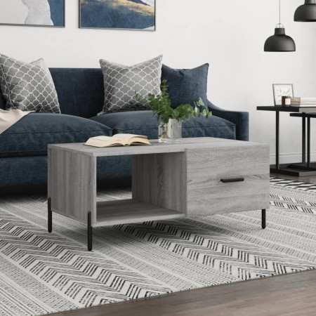 Mesa de centro madera contrachapada gris Sonoma 90x50x40 cm de vidaXL, Mesas de centro - Ref: Foro24-829226, Precio: 50,61 €,...