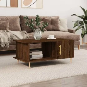 Brown oak plywood coffee table 90x50x40 cm by vidaXL, Coffee table - Ref: Foro24-829483, Price: 47,02 €, Discount: %