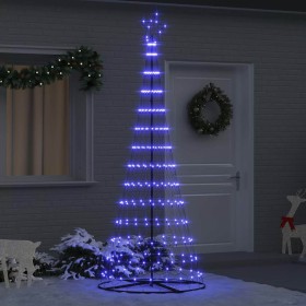 Árbol de Navidad LED con 290 LED Azul 100 x 100 x 250 cm Metal en Decoración Festiva y Estacional | Comprar online en Foru.es