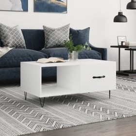 Mesa de centro madera contrachapada blanco 90x50x40 cm de vidaXL, Mesas de centro - Ref: Foro24-829204, Precio: 47,00 €, Desc...