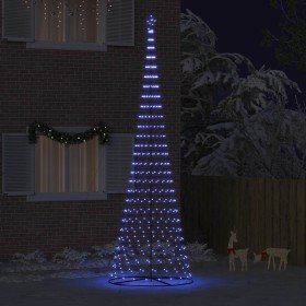 Árbol de Navidad LED con 550 LED Azul 160 x 160 x 500 cm Metal en Decoración Festiva y Estacional | Comprar online en Foru.es