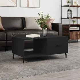 Mesa de centro madera contrachapada negro 90x50x40 cm de vidaXL, Mesas de centro - Ref: Foro24-829229, Precio: 47,13 €, Descu...