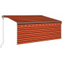 Toldo retráctil automático con persiana naranja y marrón 3x2,5m en Toldos | Comprar online en Foru.es