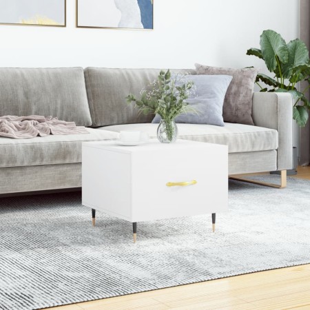 Mesa de centro madera de ingeniería blanca 50x50x40 cm de vidaXL, Mesas de centro - Ref: Foro24-829348, Precio: 37,91 €, Desc...