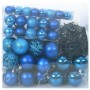 Juego de Esferas de Navidad con 300 LED 120 pcs Azul Plástico en Decoración Festiva y Estacional | Comprar online en Foru.es