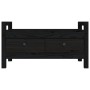 Banco de recibidor madera maciza de pino negro 80x40x43 cm de vidaXL, Bancos para recibidores y almacenamiento - Ref: Foro24-...