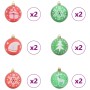 Juego de Esferas de Navidad 40 pcs Rojo y verde Plástico en Decoración Festiva y Estacional | Comprar online en Foru.es