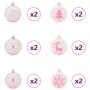 Juego de Esferas de Navidad 40 pcs y rosa Plástico en Decoración Festiva y Estacional | Comprar online en Foru.es