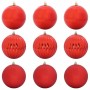 Juego de Esferas de Navidad 9 pcs Rojo Plástico en Decoración Festiva y Estacional | Comprar online en Foru.es
