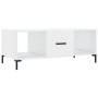 Mesa de centro madera contrachapada blanco brillo 102x50x40 cm de vidaXL, Mesas de centro - Ref: Foro24-829302, Precio: 51,95...