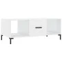 Mesa de centro madera contrachapada blanco brillo 102x50x40 cm de vidaXL, Mesas de centro - Ref: Foro24-829302, Precio: 51,95...