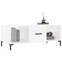 Mesa de centro madera contrachapada blanco brillo 102x50x40 cm de vidaXL, Mesas de centro - Ref: Foro24-829302, Precio: 51,95...