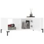 Mesa de centro madera contrachapada blanco brillo 102x50x40 cm de vidaXL, Mesas de centro - Ref: Foro24-829302, Precio: 51,95...