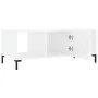 Mesa de centro madera contrachapada blanco brillo 102x50x40 cm de vidaXL, Mesas de centro - Ref: Foro24-829302, Precio: 51,95...