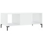 Mesa de centro madera contrachapada blanco brillo 102x50x40 cm de vidaXL, Mesas de centro - Ref: Foro24-829302, Precio: 51,95...