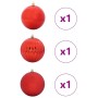 Juego de Esferas de Navidad 3 pcs Rojo Plástico en Decoración Festiva y Estacional | Comprar online en Foru.es