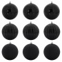 Juego de Esferas de Navidad 9 pcs Negro Plástico en Decoración Festiva y Estacional | Comprar online en Foru.es