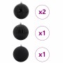 Juego de Esferas de Navidad 4 pcs Negro Plástico en Decoración Festiva y Estacional | Comprar online en Foru.es
