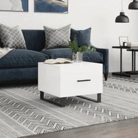 Mesa de centro madera de ingeniería brillo blanco 50x50x40 cm de vidaXL, Mesas de centro - Ref: Foro24-829448, Precio: 45,11 ...