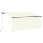 Toldo manual retráctil persiana LED crema 3,5x2,5m en Toldos | Comprar online en Foru.es