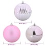 Juego de Esferas de Navidad 4 pcs Rosa Plástico en Decoración Festiva y Estacional | Comprar online en Foru.es