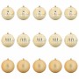 Juego de Esferas de Navidad 15 pcs Dorado Plástico en Decoración Festiva y Estacional | Comprar online en Foru.es