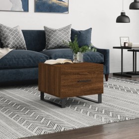 Mesa de centro madera contrachapada roble marrón 50x50x40 cm de vidaXL, Mesas de centro - Ref: Foro24-829458, Precio: 46,48 €...