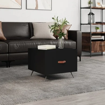 Mesa de centro madera de ingeniería negro 50x50x40 cm de vidaXL, Mesas de centro - Ref: Foro24-829334, Precio: 41,21 €, Descu...