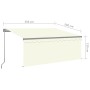 Toldo manual retráctil persiana LED crema 3,5x2,5m en Toldos | Comprar online en Foru.es