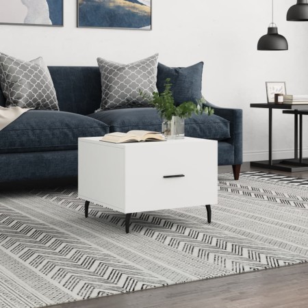 Mesa de centro madera de ingeniería blanca 50x50x40 cm de vidaXL, Mesas de centro - Ref: Foro24-829428, Precio: 41,77 €, Desc...