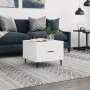 Mesa de centro madera de ingeniería blanca 50x50x40 cm de vidaXL, Mesas de centro - Ref: Foro24-829428, Precio: 41,77 €, Desc...